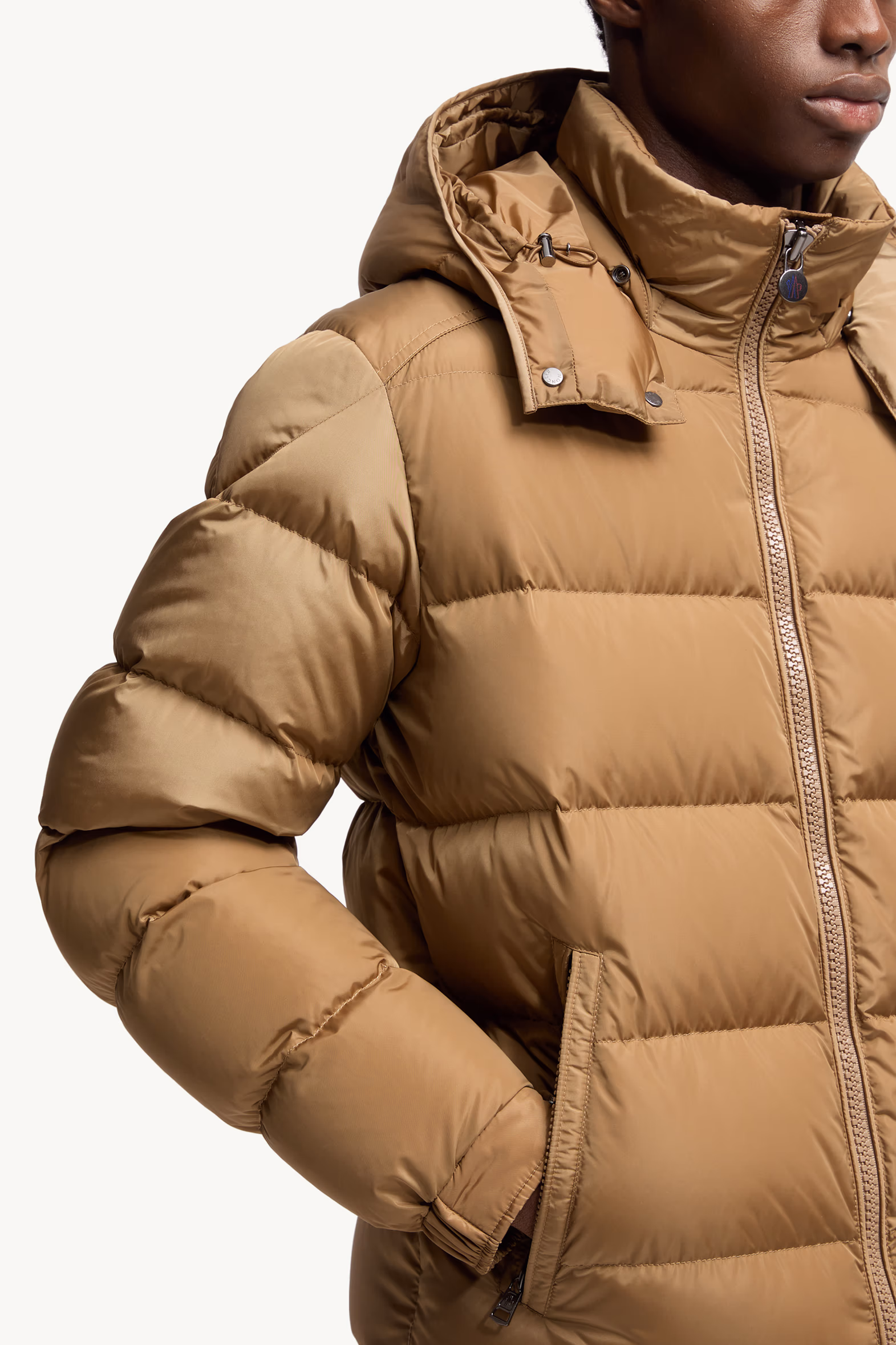 Doudoune courte à capuche Moncler Maya Hommes Beige Moncler 7